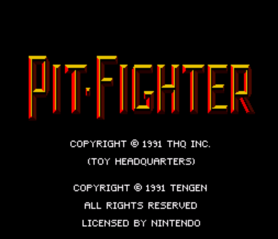 Pit-fighter Title Screen